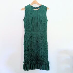 Tory Burch Emerald Green "Ethel" Dress Size 2 Cocktail Evening Wedding Guest